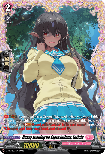 Heavy Leaning on Expectations, Luticia Heavy Leaning on Expectations, Luticia