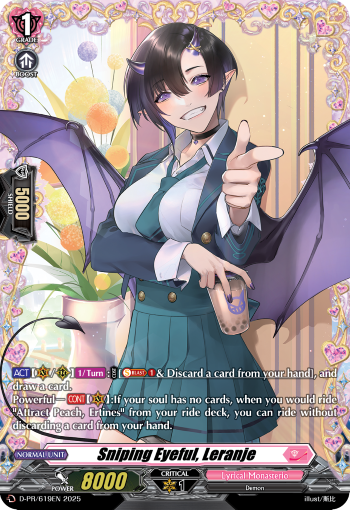 Sniping Eyeful, Leranje