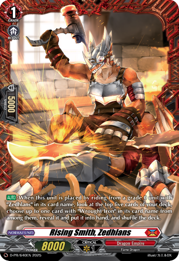 Rising Smith, Zedhlans