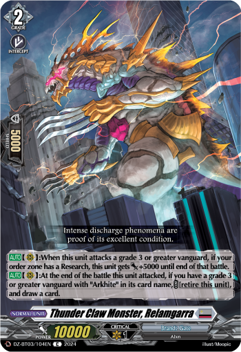 Thunder Claw Monster, Relamgarra