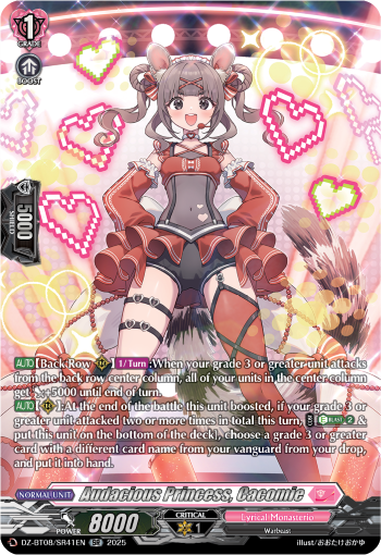 Audacious Princess, Cacomie