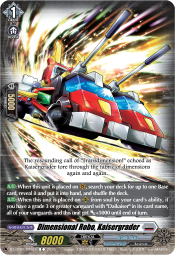 Dimensional Robo, Kaisergrader
