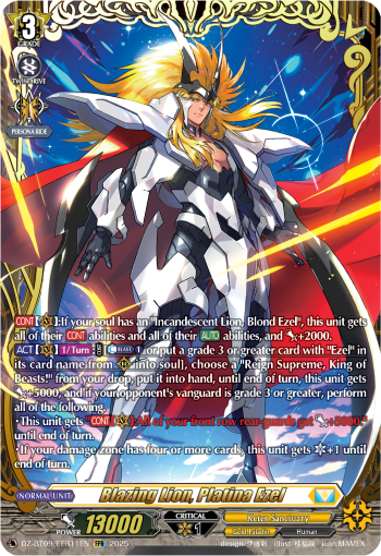 Blazing Lion, Platina Ezel
