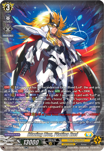 Blazing Lion, Platina Ezel