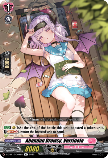 Abandon Drowsy, Verrinela