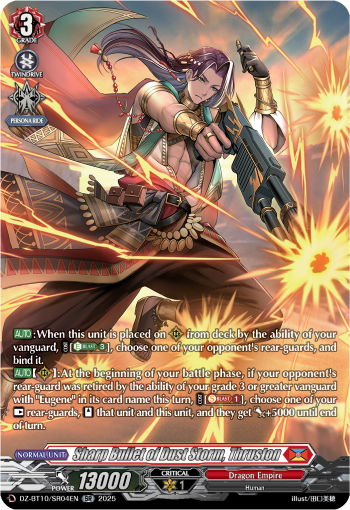 Sharp Bullet of Dust Storm, Thruston