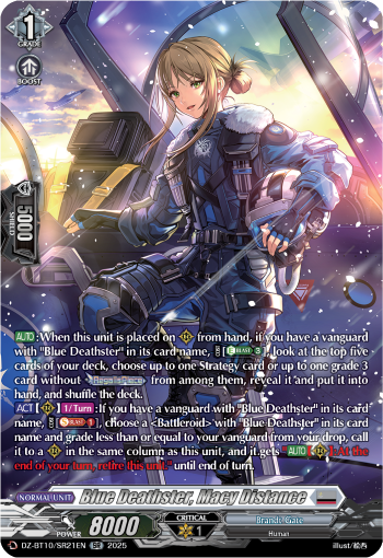 Blue Deathster, Macy Distance