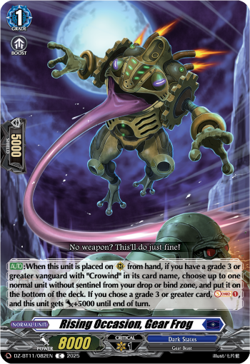 Rising Occasion, Gear Frog Rising Occasion, Gear Frog