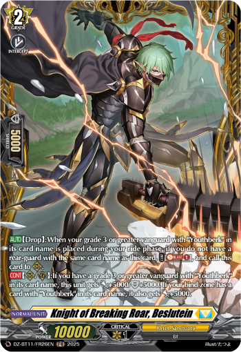 Knight of Breaking Roar, Beslutein