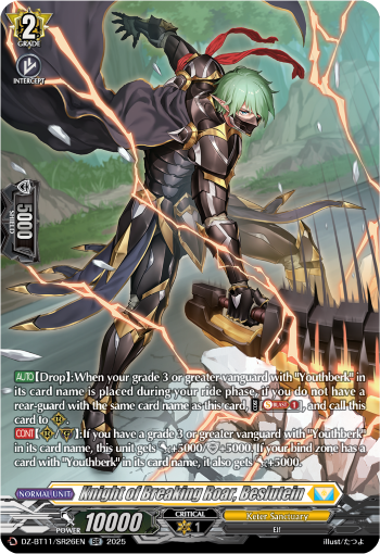 Knight of Breaking Roar, Beslutein