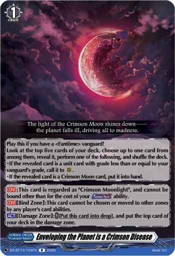 Enveloping the Planet is a Crimson Disease