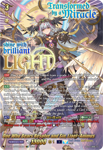 One Who Bears Resolve and Sin, Liael=Animus