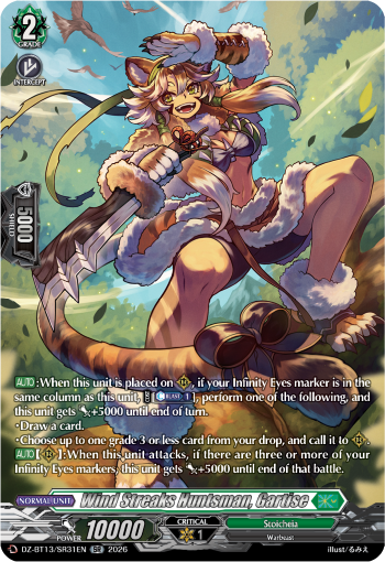 Wind Streaks Huntsman, Gartise
