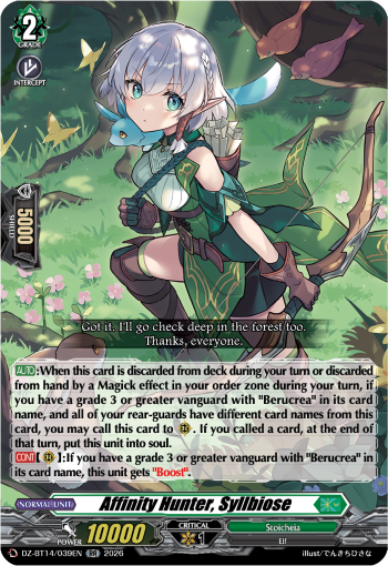 Affinity Hunter, Syllbiose Affinity Hunter, Syllbiose