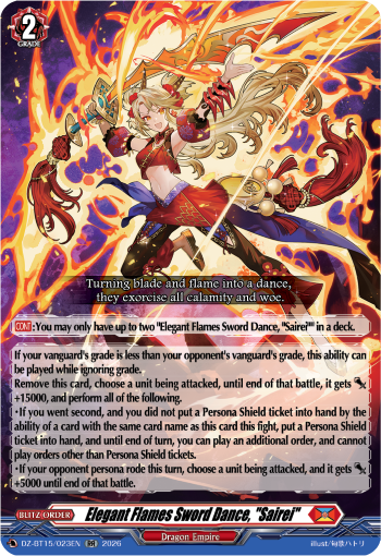 Elegant Flames Sword Dance, "Sairei"