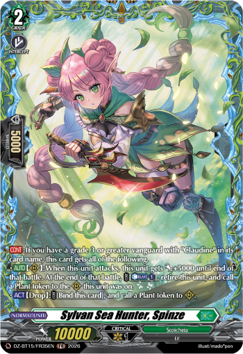 Sylvan Sea Hunter, Spinze