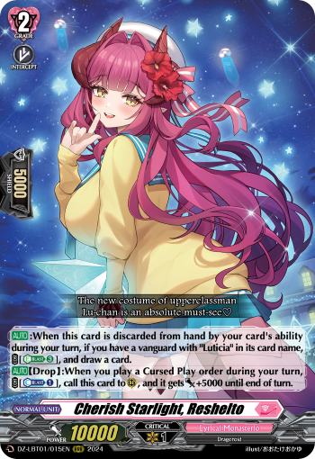 Cherish Starlight, Reshelto