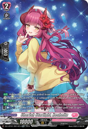 Cherish Starlight, Reshelto