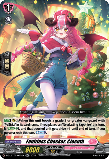 Faultless Checker, Clocuth