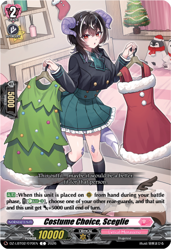 Costume Choice, Sceglie