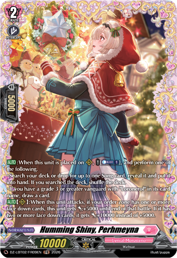 Humming Shiny, Perhmeyna Humming Shiny, Perhmeyna