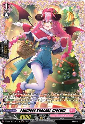 Faultless Checker, Clocuth