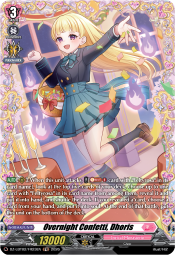 Overnight Confetti, Dhoris