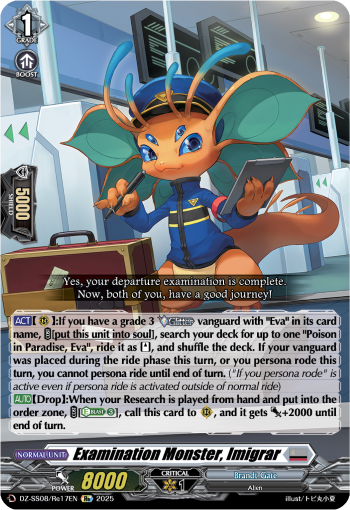 Examination Monster, Imigrar