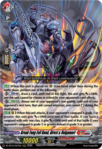 Break Fang Evil Bond, Alrest & Volgamort Break Fang Evil Bond, Alrest & Volgamort