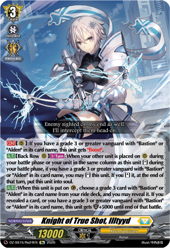 Knight of True Shot, Illtyyd
