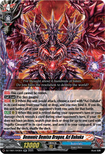 Demonic Demise Dragon, Azi Dahaka