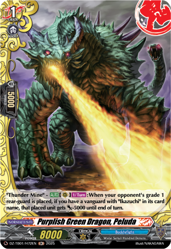 Purplish Green Dragon, Peluda
