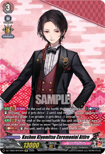 Kashuu Kiyomitsu Ceremonial Attire