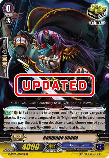 Vanguard English G-BT08/019EN RR Great Witch Doctor of Banquets Negrolily 