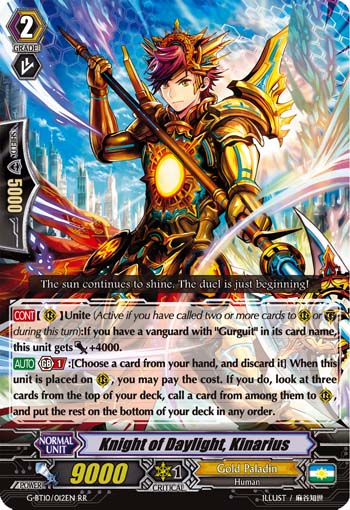 Knight of Daylight, Kinarius