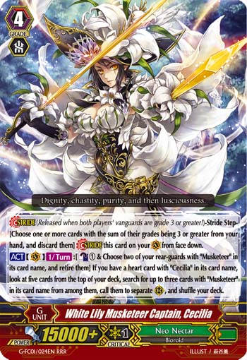 White Lily Musketeer Captain, Cecilia
