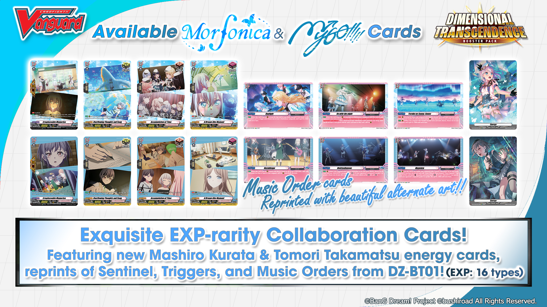 DZ-BT03 Morfonica & MyGO!!!!! cards in EXP-rarity